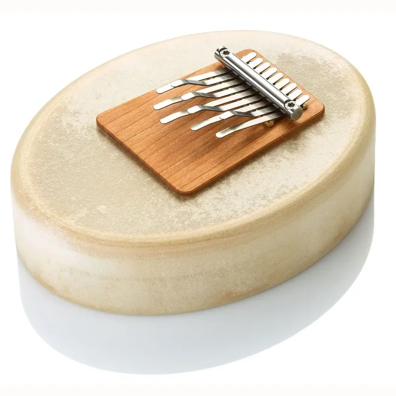 Nouveauté Kalimba Hokema Sansula 9 Lames Deluxe - Peau Animale