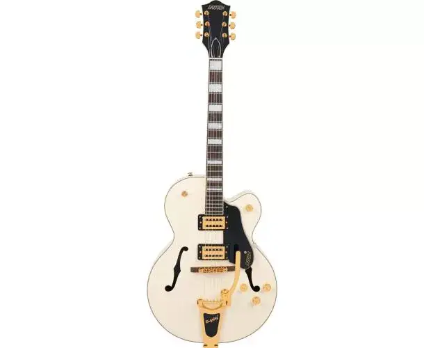 G2420TG STREAMLINER HOLLOW BODY WITH BIGSBY LTD LAUREL FINGERBOARD BROAD‘TRON BT-3S PICKUPS VINTAGE WHITE Offre Limitée