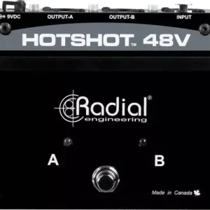 HOTSHOT 48V - SELECTEUR MICROPHONE STATIQUE - 2 SORTIES Pas Cher