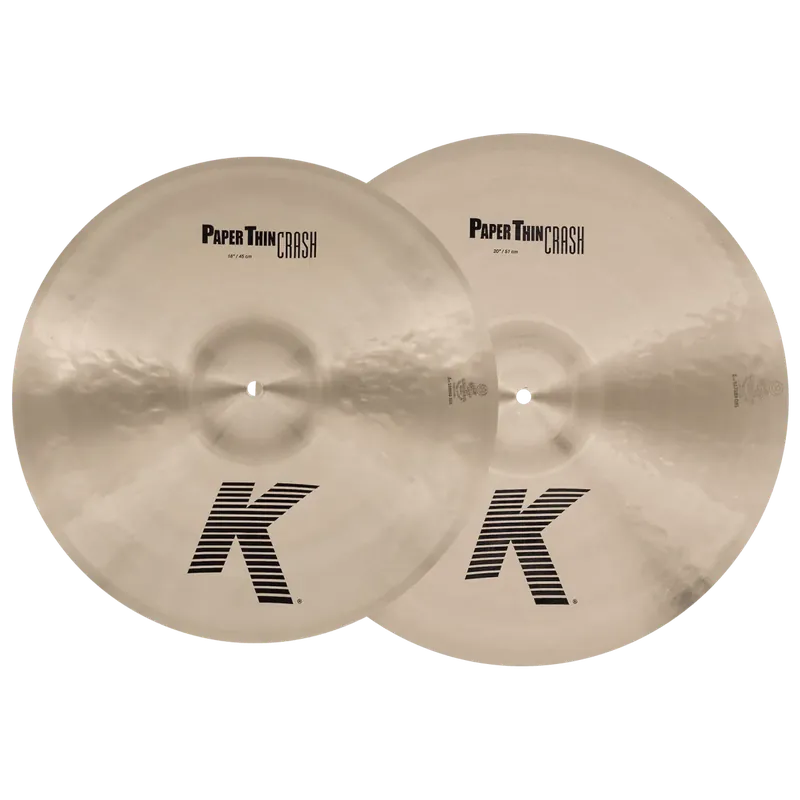 ZILDJIAN Pack K Paper Thin Crash Pack 2pcs Authentique