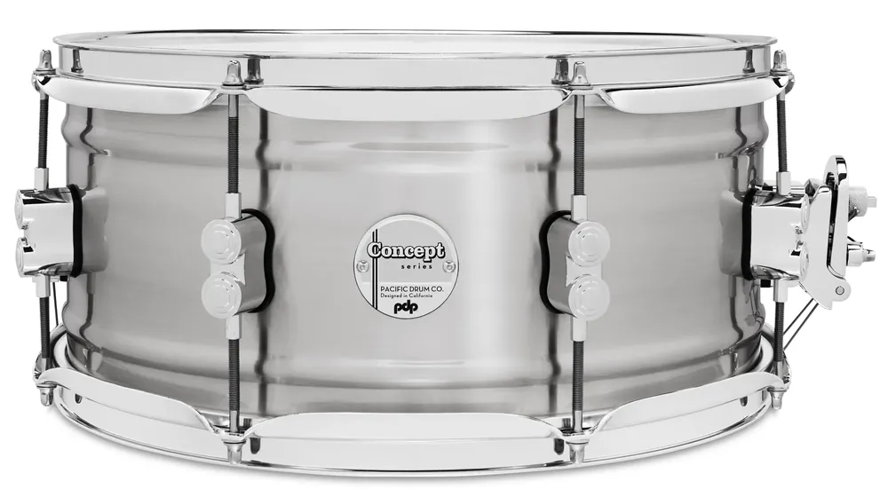 Marque PDP Concept Series Caisse Claire 14"x 6.5" Brushed Aluminum 1.2mm