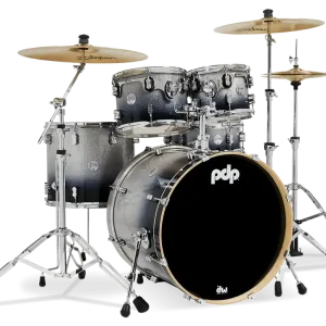 Livraison Express PDP Concept Maple Batterie 22"/5pcs Silver/Black Fade Lacquer