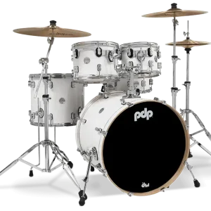 Vente Directe PDP Concept Maple Batterie 22"/5pcs Pearlescent White Lacquer