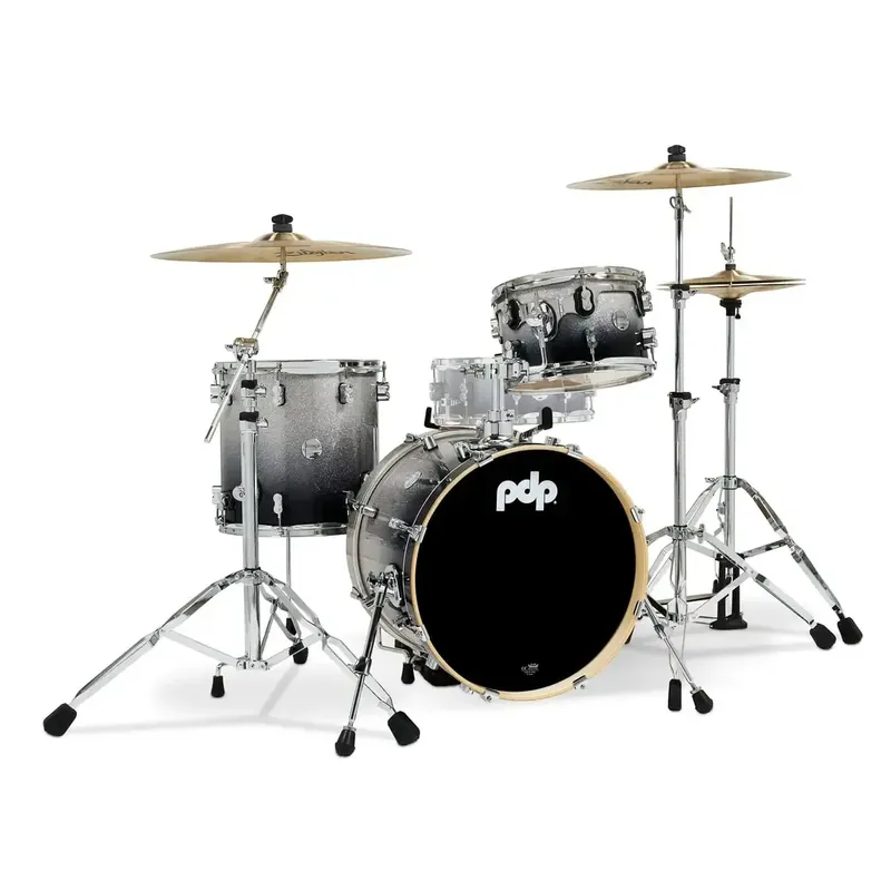 Produit De Marque PDP Concept Maple Batterie 18"/3pcs Silver/Black Fade Lacquer