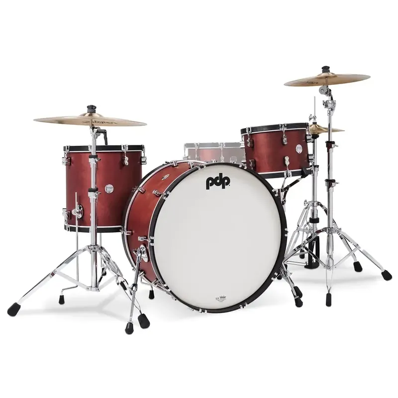 Populaire PDP Concept Classic Batterie 26"/3pcs Ox Blood Stain/Natural Hoop