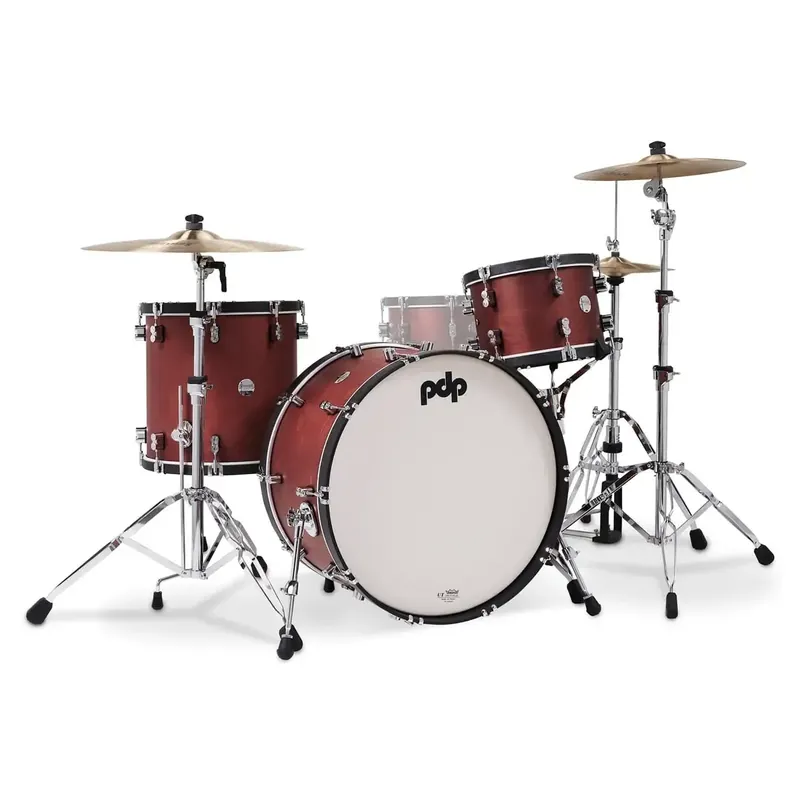 Jusqu'à Épuisement Des Stocks PDP Concept Classic Batterie 24"/3pcs Ox Blood Stain/Natural Hoop