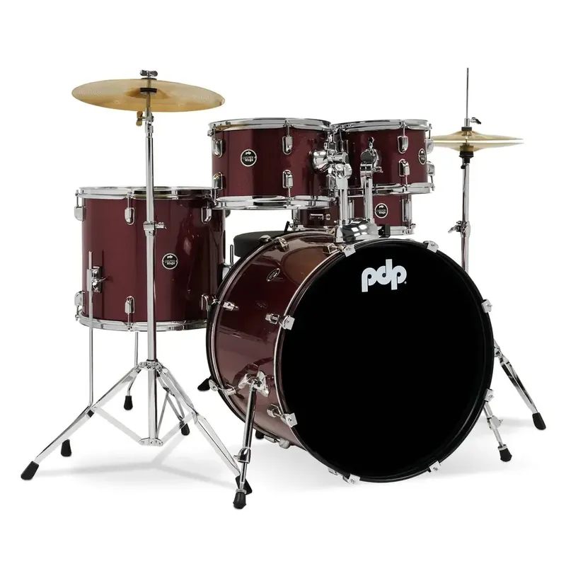Authentique PDP Center Stage Batterie 22"/5pcs Ruby Red Sparkle