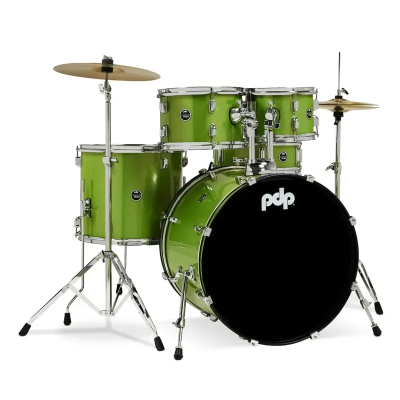 Prix Bas PDP Center Stage Batterie 22"/5pcs Electric Green Sparkle