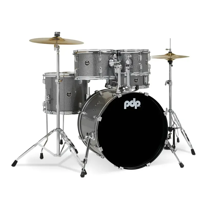 PDP Center Stage Batterie 20"/5pcs Silver Sparkle Vente Flash