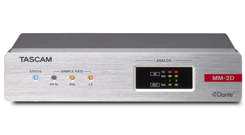Tascam MM-2D-X Convertisseur analogique-Dante-analogique 2 canaux XLR Offre Spéciale