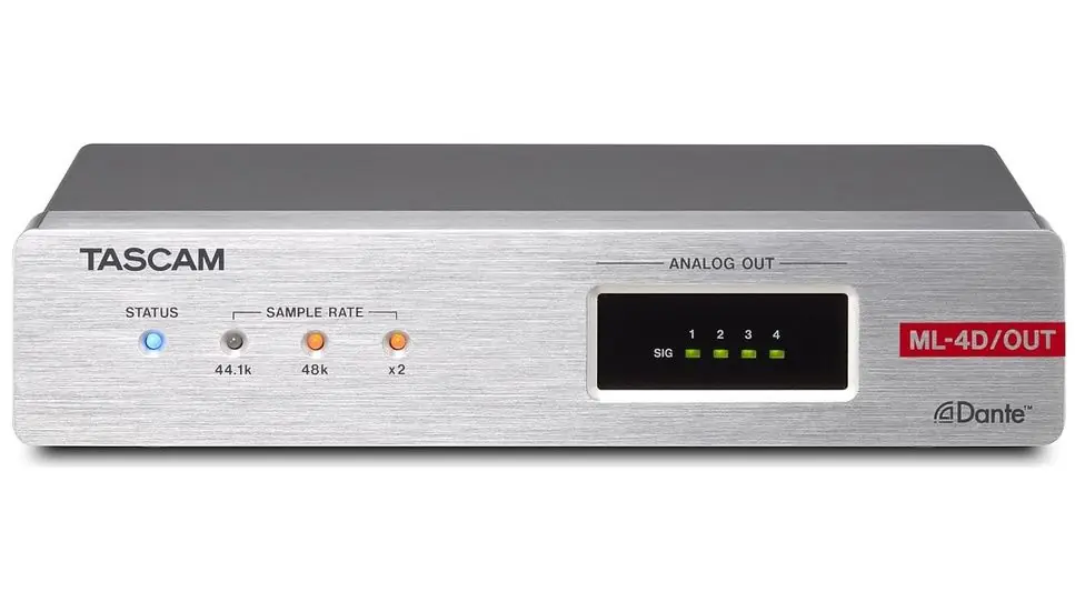 Tascam MM-4D/IN-E Convertisseur analogique-Dante-analogique 4 canaux EUROBLOCK Marque