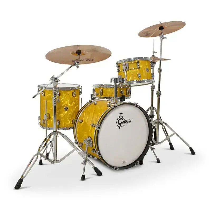 GRETSCH Catalina Club Batterie 20"/4pcs Yellow Satin Flame Nouvelle Collection