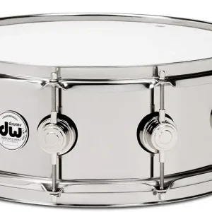 Prix Promo DW Collector‘s Caisse Claire 14"x 6.5" Metal Stainless Steel