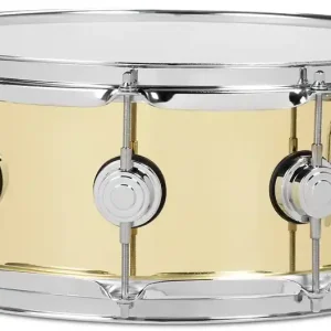 Seulement Aujourd'hui DW Collector‘s Caisse Claire 14"x 6.5" Metal Brass Polished