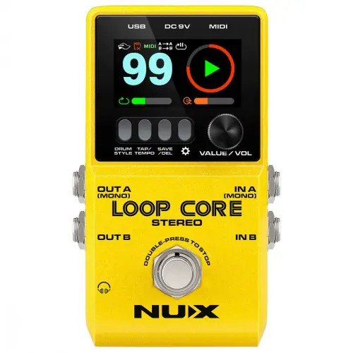 NUX LOOPCORE STEREO Pédale looper & boîte à rythmes Top Vente