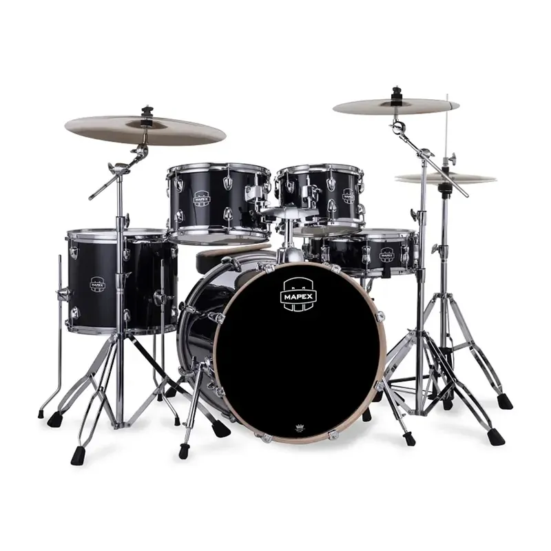 MAPEX Venus Batterie 20"/5pcs Black Galaxy Sparkle w/ Pack Cymbales Mapex Populaire