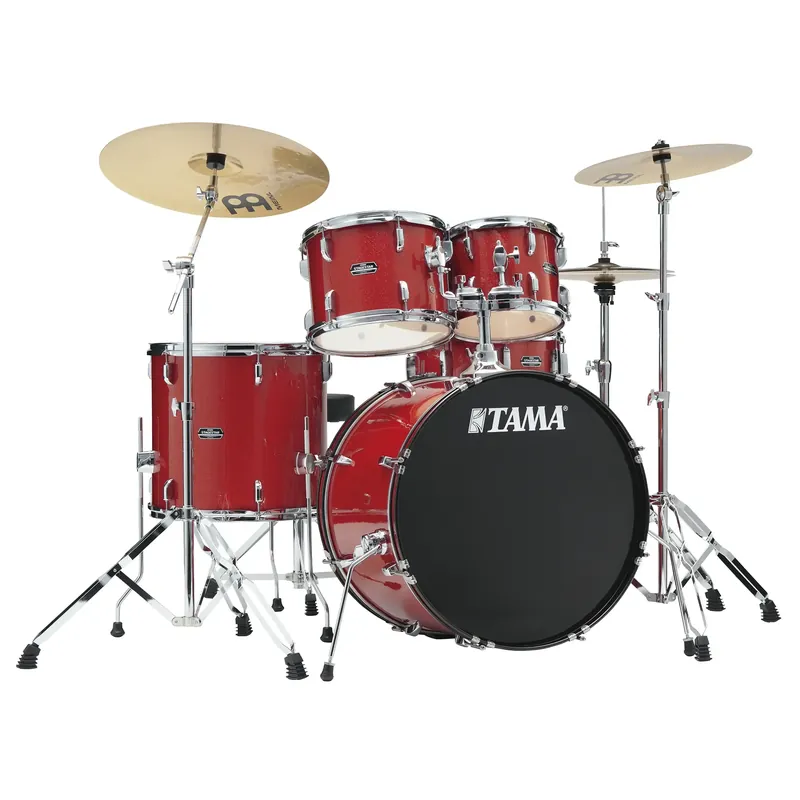 Acheter En Ligne TAMA Stagestar Batterie 22"/5pcs Candy Red Sparkle w/ 3 Cymbales