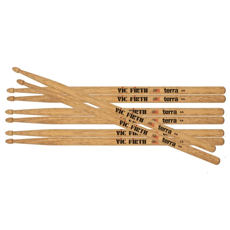 VIC FIRTH P5AT4PK Pack Baguettes 5A Terra 4 Paires Dernier Modèle