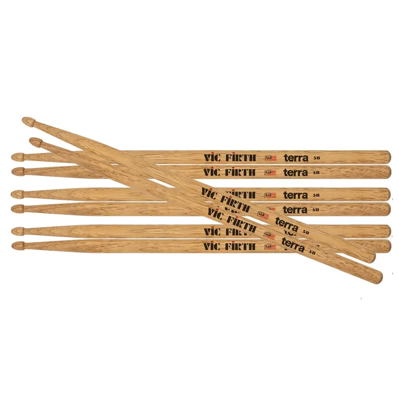 VIC FIRTH P5BT4PK Pack Baguettes 5B Terra 4 Paires Jusqu'à Épuisement Des Stocks