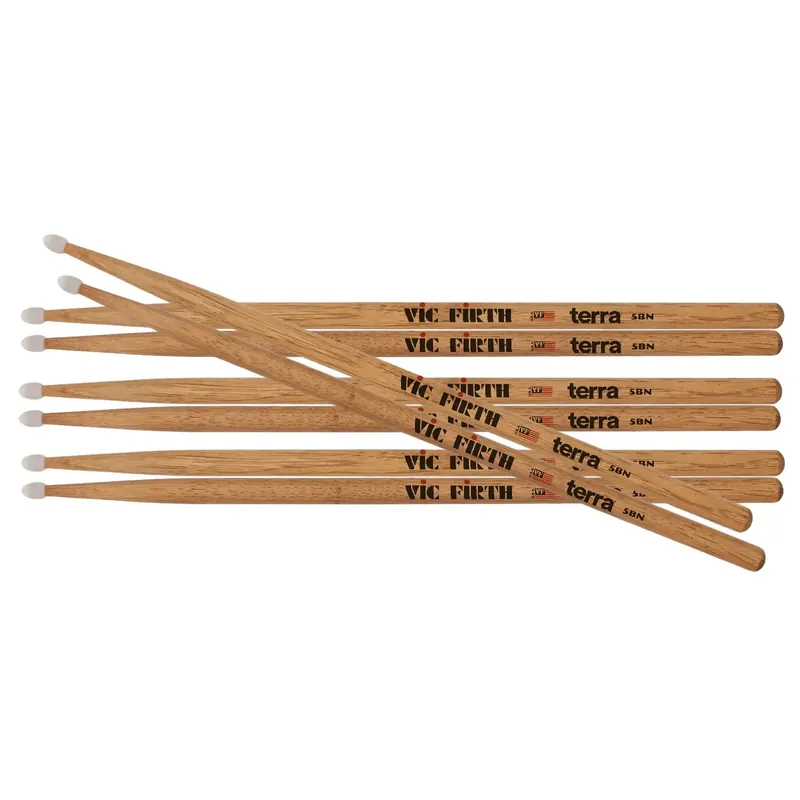 VIC FIRTH P5BTN4PK Pack Baguettes 5B Terra Nylon 4 Paires Offre Du Jour