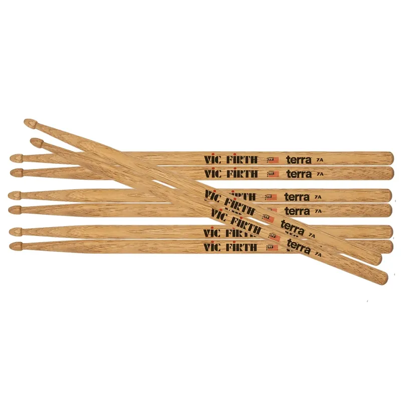 VIC FIRTH P7AT4PK Pack Baguettes 7A Terra 4 Paires Livraison Express