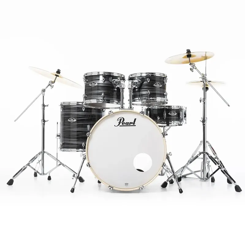 Top Vente PEARL Export Stage Batterie 22"/5pcs Graphite Silver Twist