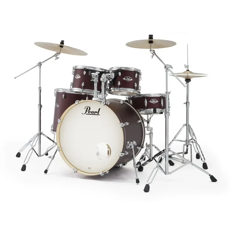 Vente Directe PEARL Export Stage Batterie 22"/5pcs Satin Scarlet