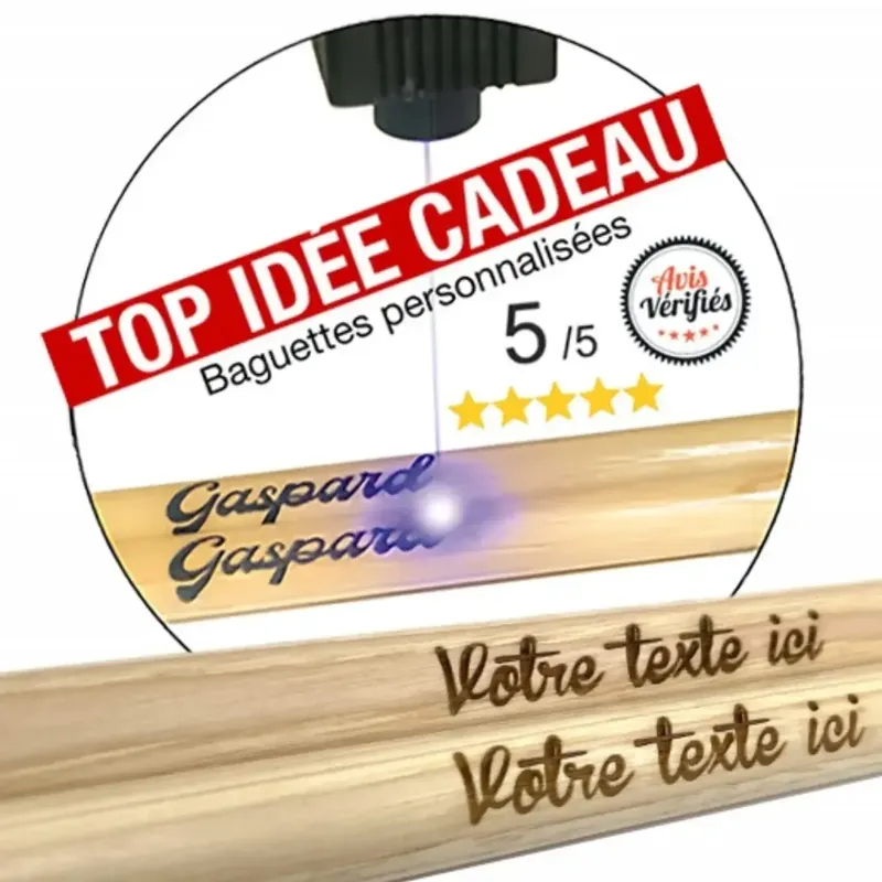 BAGUETTERIE Personnalisation Baguettes Gravure Laser Meilleur Prix