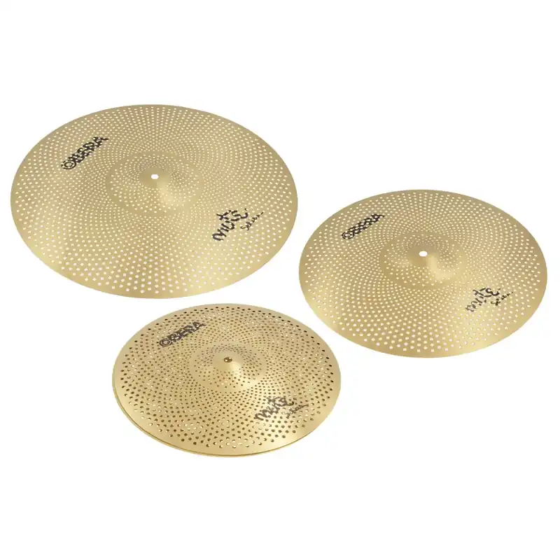 OBERA Mute Brass Pack Cymbales Silencieuses 3pcs (14"/16"/20") Achat Immédiat