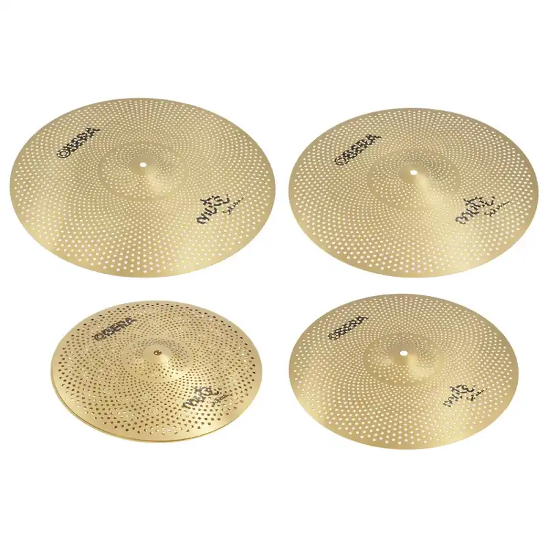 Certifié OBERA Mute Brass Pack Cymbales Silencieuses 4pcs (14"/16"/18"/20")