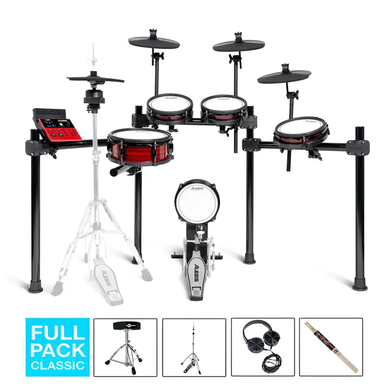 ALESIS Nitro Ultimate Kit Batterie Électronique Full Pack Dernier Modèle