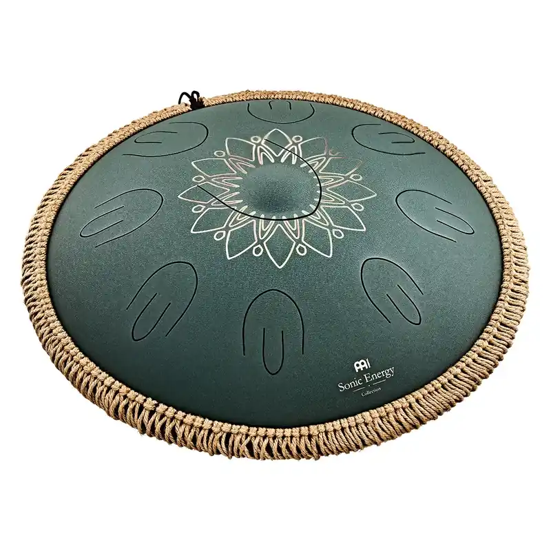 Super Prix MEINL SONIC ENERGY OSTD4DGE Octave Tongue Drum Steel F Minor Dark Green Engraved floral design