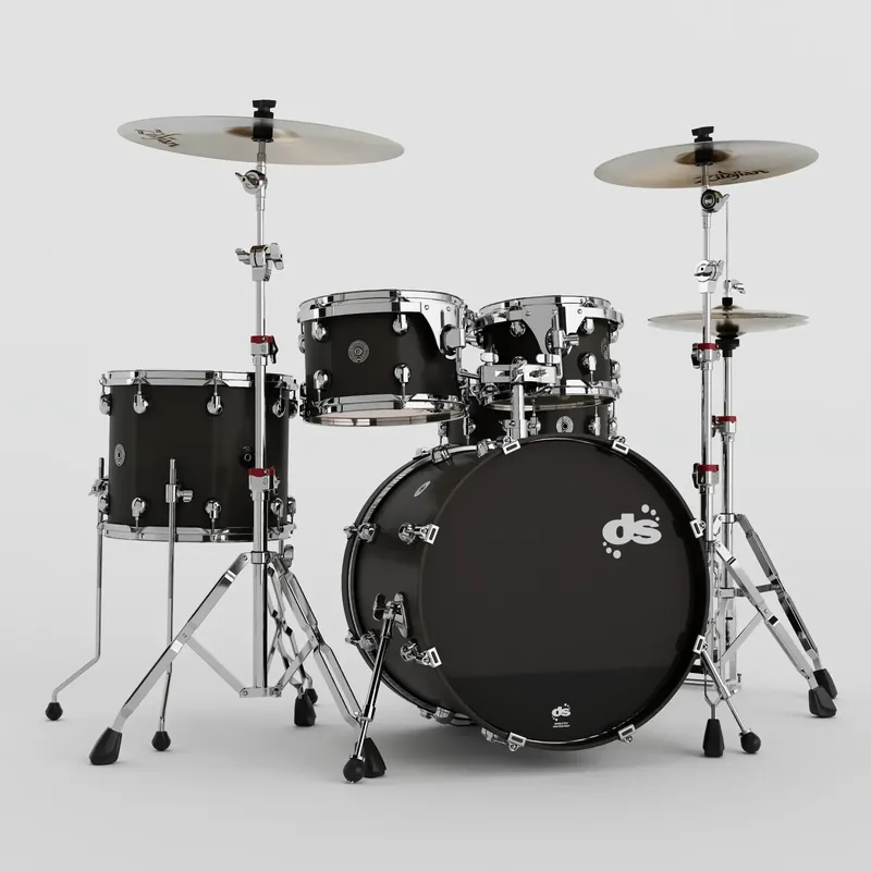 DS DRUMS Groove Master Batterie 20"/5pcs Black Mist Satin w/ Hardware Nouvel Arrivage