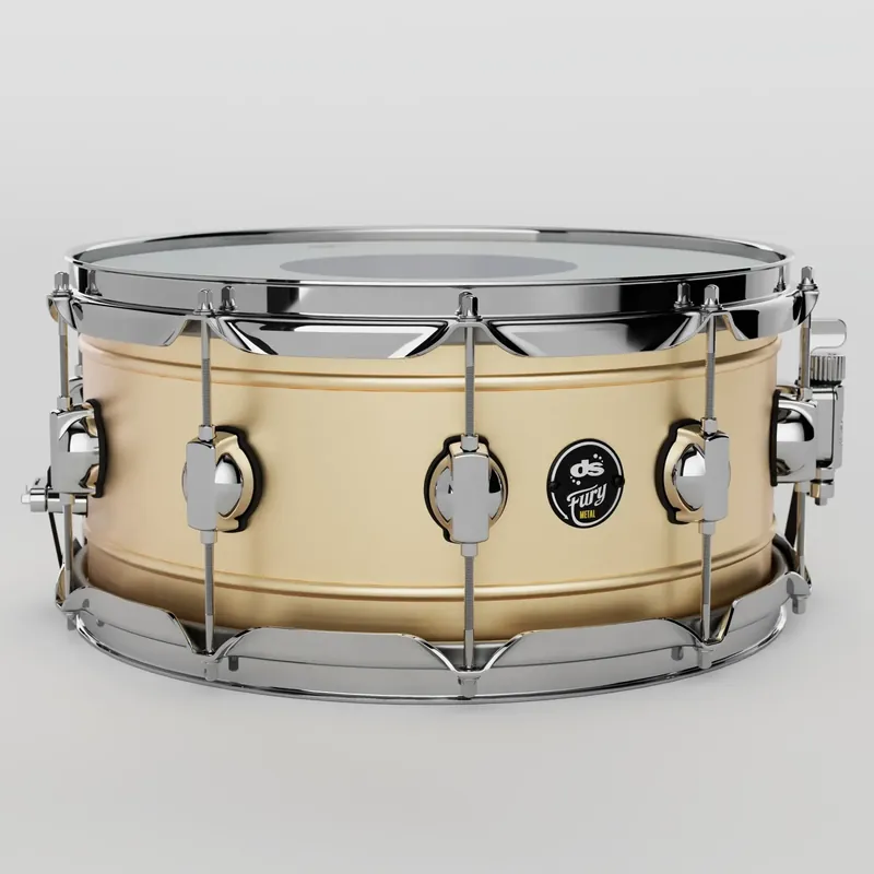 Quantité Limitée DS DRUMS Fury Caisse Claire 14"x 6,5" Brass