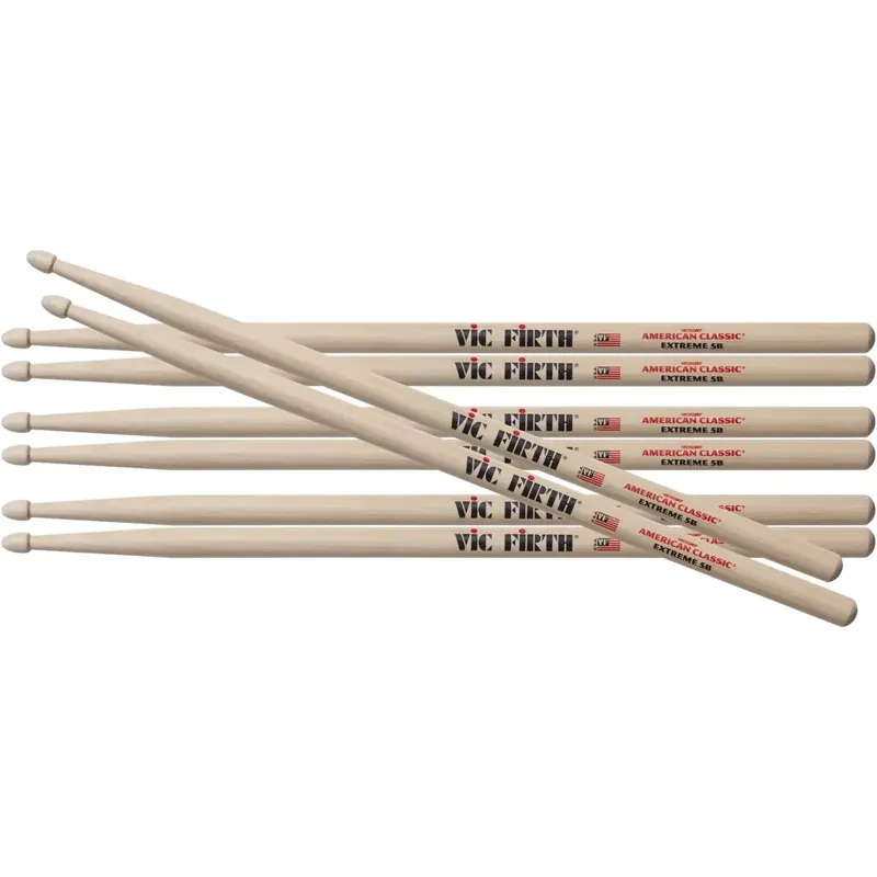 Livraison Express VIC FIRTH Pack Baguettes Extreme 5B 3 Paires & 1 Paire Extreme 5B Offerte