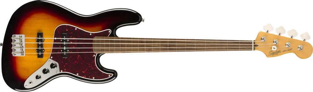 Squier CLASSIC VIBE ‘60S JAZZ BASS FRETLESS LRL 3 Tons Sunburst Top Vente