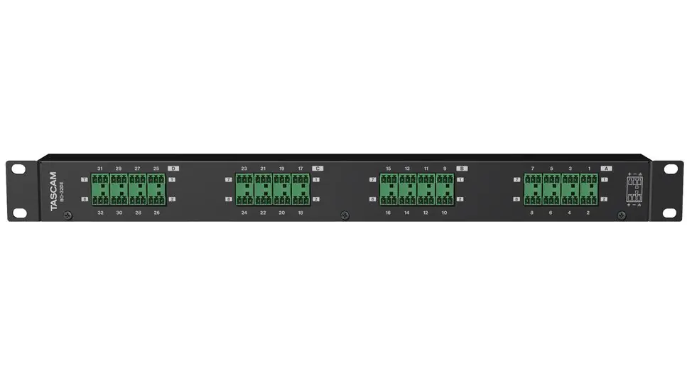 Promotion Tascam BO-32DE Boîtier connexion 32 canaux audio symétriques Euroblock vers Sub D 25