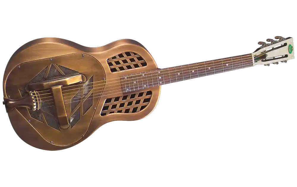 Acheter En Ligne Regal Brass Metal Body Resophonic Guitar