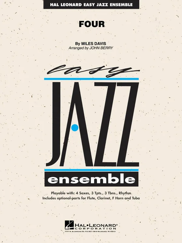Hal Leonard Four - Davis/Berry - Jazz Ensemble - Gr. 2 Usine Directe