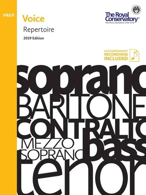 Frederick Harris Music Company RCM Preparatory Voice Repertoire, 2019 Edition - Voice - Book Satisfait Ou Remboursé
