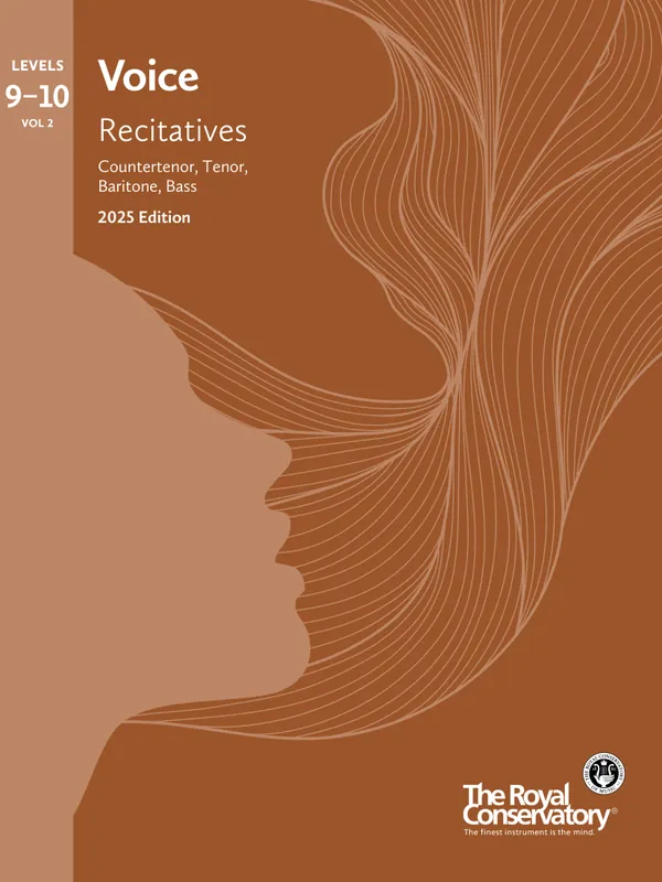 Frederick Harris Music Company RCM Voice Recitatives 2025 Edition, Levels 9-10 Volume 2 - Countertenor, Tenor, Baritone, Bass Voice - Book Paiement Sécurisé
