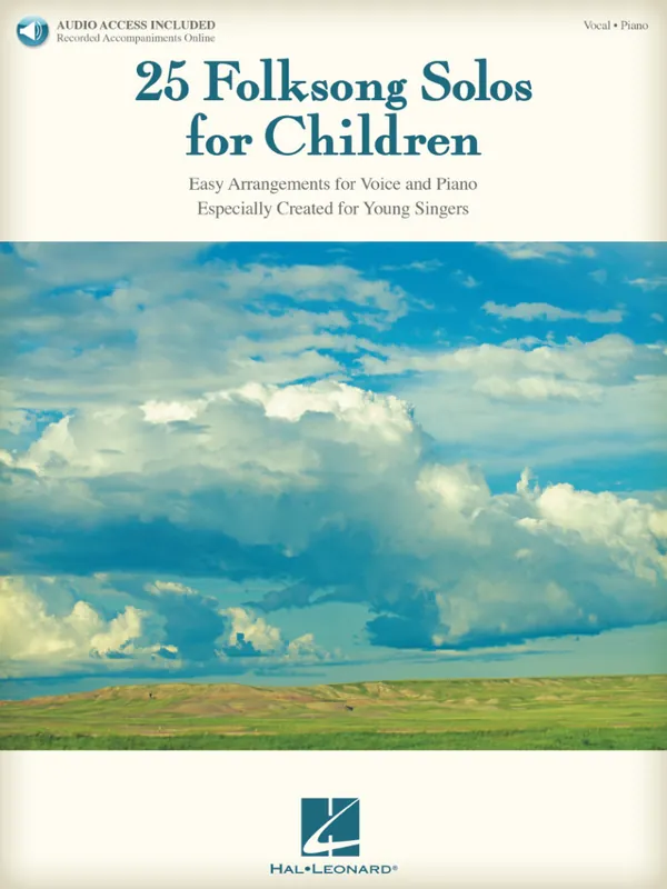 Hal Leonard 25 Folksong Solos for Children - Voice/Piano - Book/Audio Online Haute Qualité