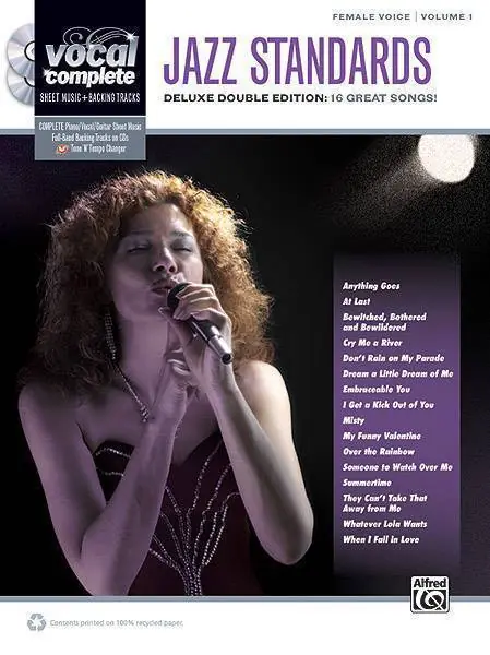 Alfred Publishing Vocal Complete Female Voice Jazz Standards Achat Immédiat