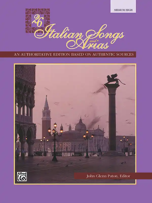 Certifié Alfred Publishing 26 Italian Songs and Arias - Paton - Medium High Voice - Book