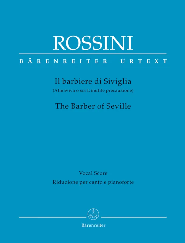 Baerenreiter Verlag The Barber of Seville - Rossini/Brauner - Vocal Score - Book Meilleur Prix