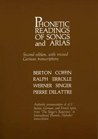 Marque Scarecrow Press Phonetic Readings of Songs and Arias, Second Edition - Coffin - Text Book