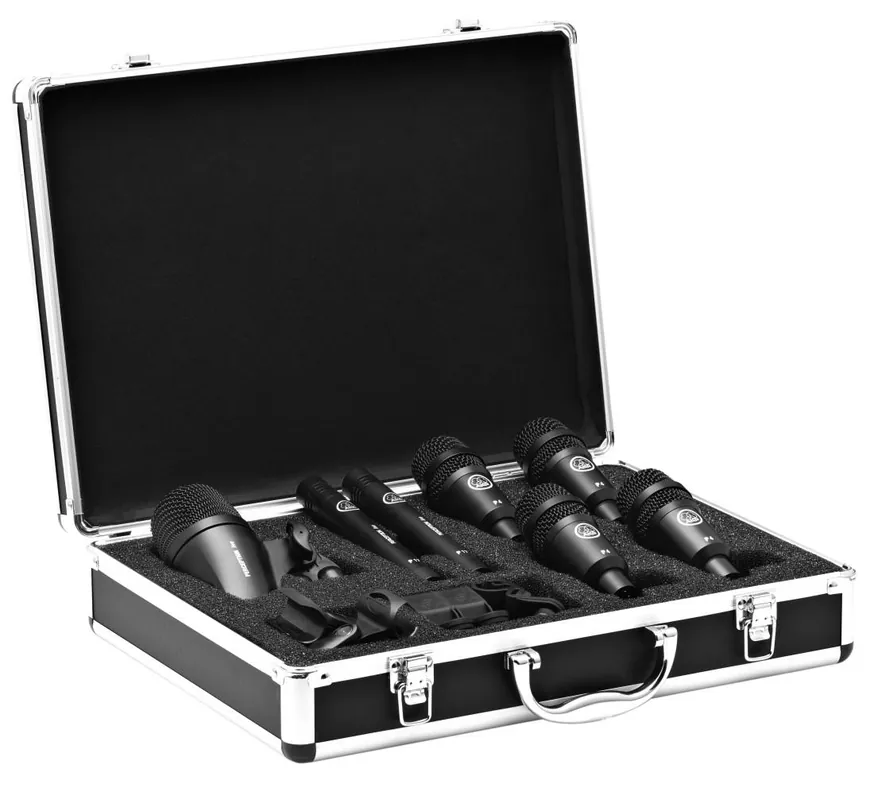 AKG Drum Set Session 1 High Performance Microphone Set - 1xP2, 2xP17, 4xP4 Promotion
