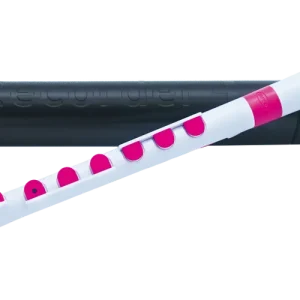 Nuvo Recorder+ with Case - Baroque Fingering - White/Pink Promotion Saisonnière