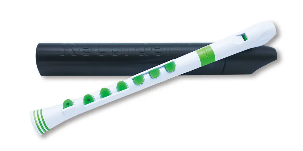 Commande En Gros Nuvo Recorder+ with Case - German Fingering - White/Green