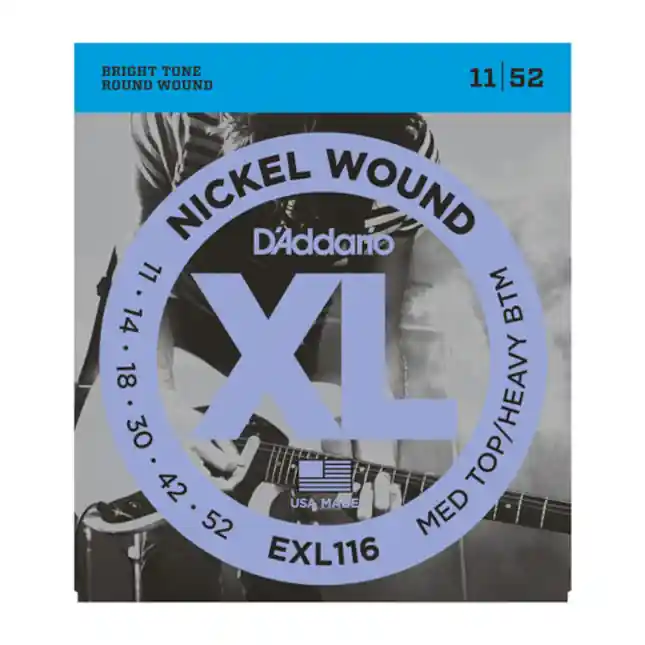 D‘Addario NICKEL Medium Top/Heavy Bottom, 11-52 Produit De Marque